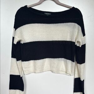 Black and White Striped Sweater